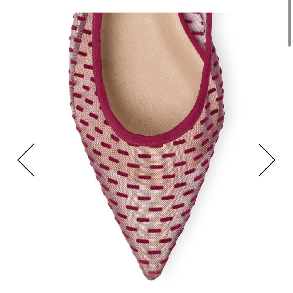 The Tasha Flat Stuart Weitzman Mesh Pointed - Picture 2 of 8